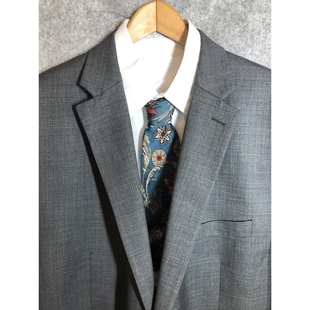 Ralph Lauren Blazer Mens 50L Grey Wool Sport Coat Jacket Business Career Classic
